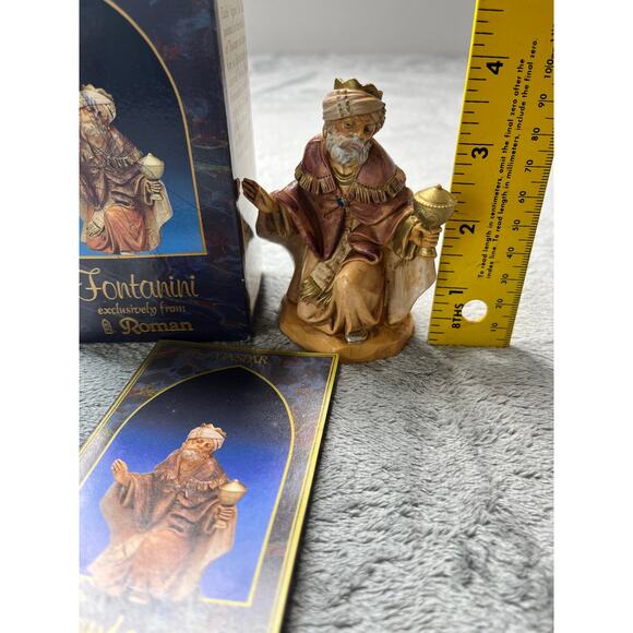 ROMAN FONTANINI HEIRLOOM NATIVITY 5" - GASPAR - KING W/ FRANKINCENSE - #72515 - Picture 6 of 6